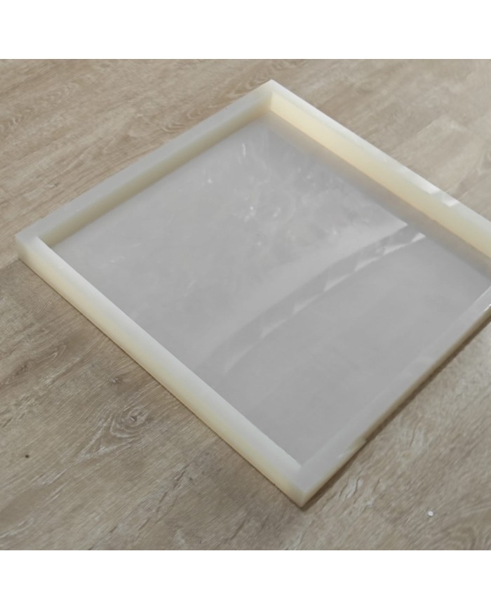 Kare 40 cm x 40 cm 4 Cm Derinlik  Masa Sehpa Epoksi Silikon Kalıp