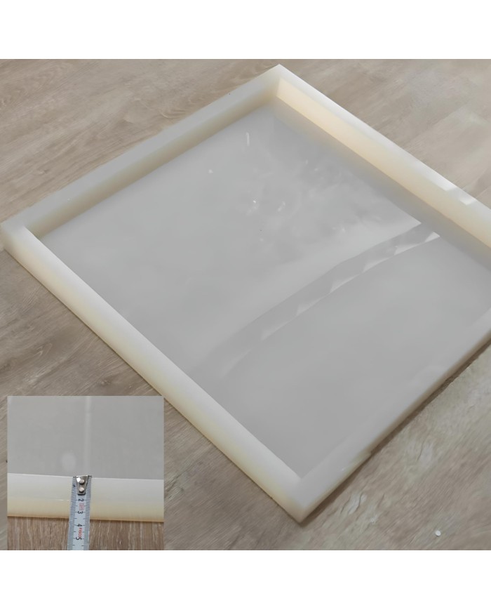 Kare 40 cm x 40 cm 4 Cm Derinlik  Masa Sehpa Epoksi Silikon Kalıp