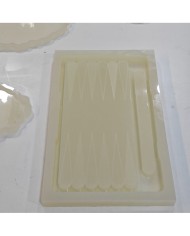 Epoksi Reçine Tavla Silikon Kalıp Modeli Mold 47,5 cm x 27,5 cm x 2 cm