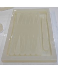 Epoksi Reçine Tavla Silikon Kalıp Modeli Mold 47,5 cm x 27,5 cm x 2 cm