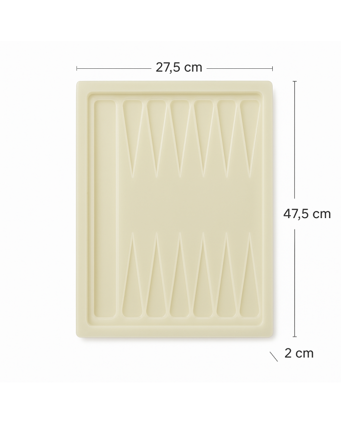 Epoksi Reçine Tavla Silikon Kalıp Modeli Mold 47,5 cm x 27,5 cm x 2 cm