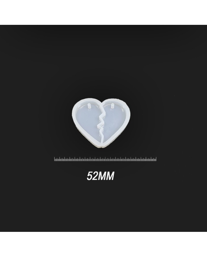 Reçine Epoksi Kalıp Kolye Anahtarlık  Kalp Arkadaşlık - A18