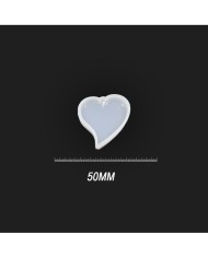 Reçine Epoksi Kalıp Kolye Anahtarlık  Kalp - A12