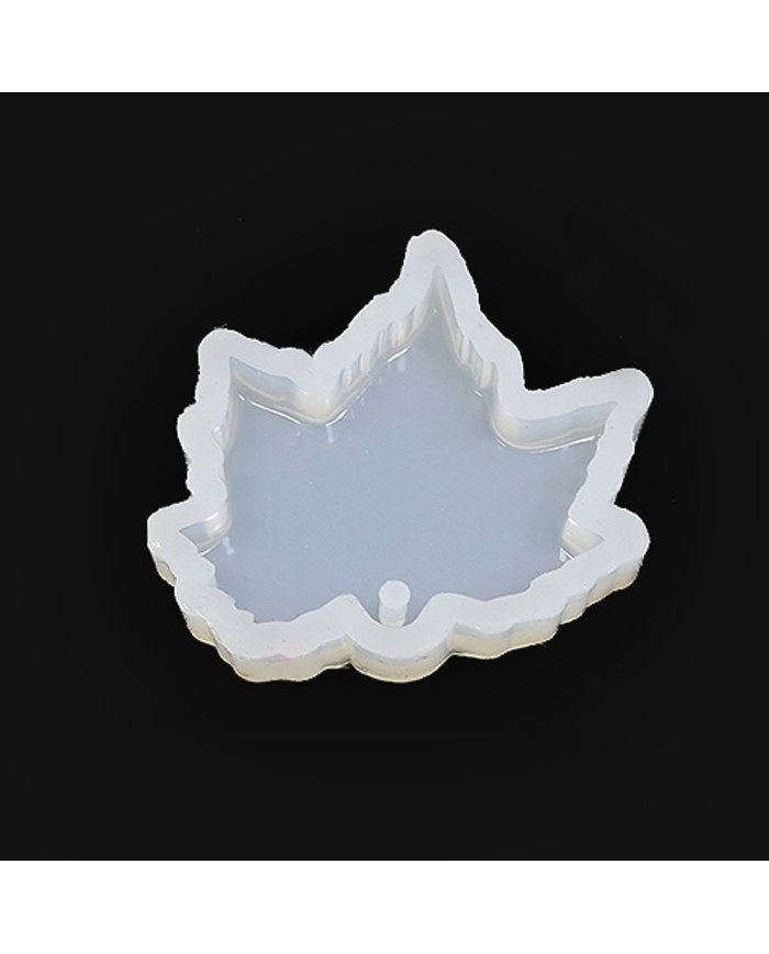 Reçine Epoksi Kalıp Kolye Anahtarlık  Çınar Yaprağı - 416 - A19