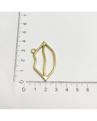Metal Kolye Ucu- Dudak Figürü Model