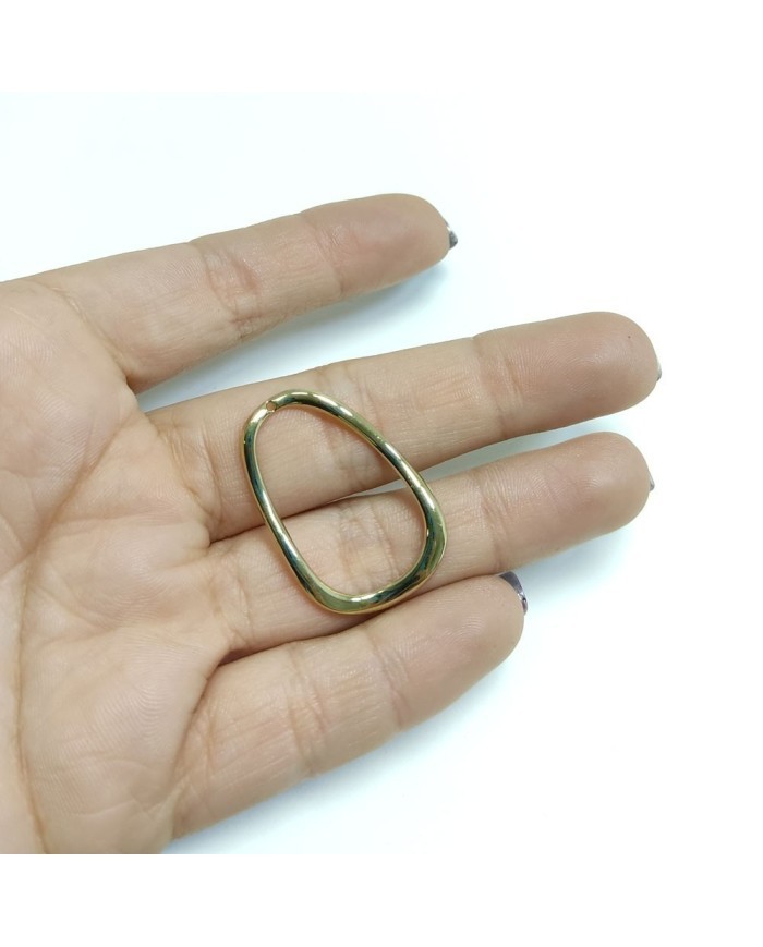Burgu Oval Metal Kolye Ucu