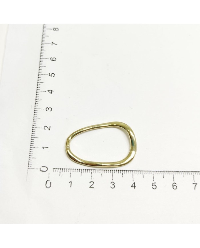 Burgu Oval Metal Kolye Ucu