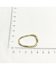 Burgu Oval Metal Kolye Ucu