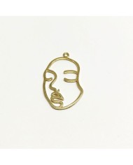 Metal Kolye Ucu - Yüz Figürü