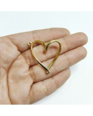 Metal Kolye Ucu - Burgu Kalp