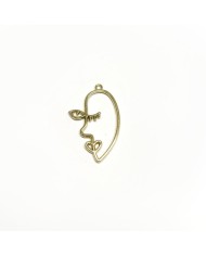 Metal Kolye Ucu - Yüz Figürü 2