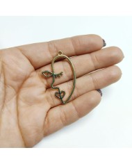 Metal Kolye Ucu - Yüz Figürü 2