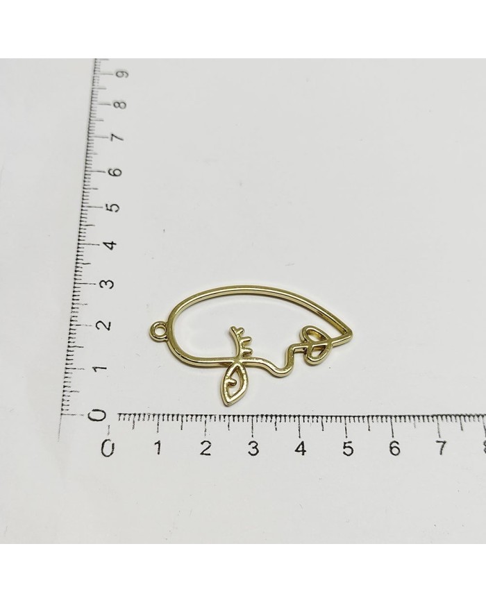 Metal Kolye Ucu - Yüz Figürü 2