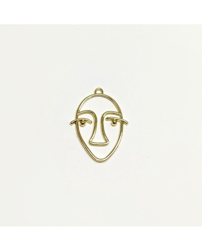 Metal Kolye Ucu - Yüz Figürü 3