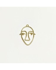 Metal Kolye Ucu - Yüz Figürü 3