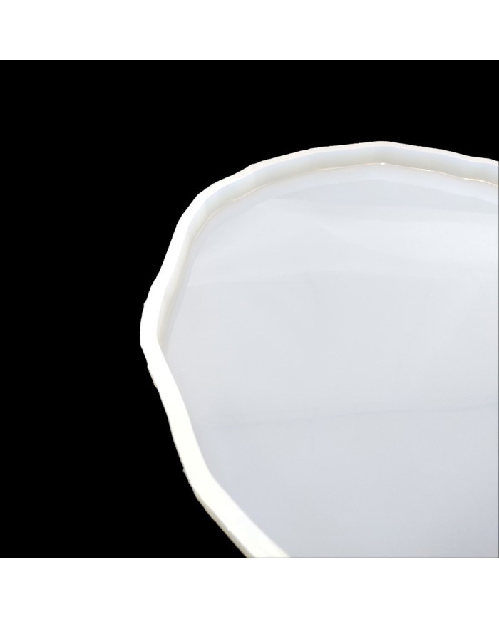 TIRTIKLI YUVARLAK TEPSİ REÇİNE EPOKSİ KALIP - T4