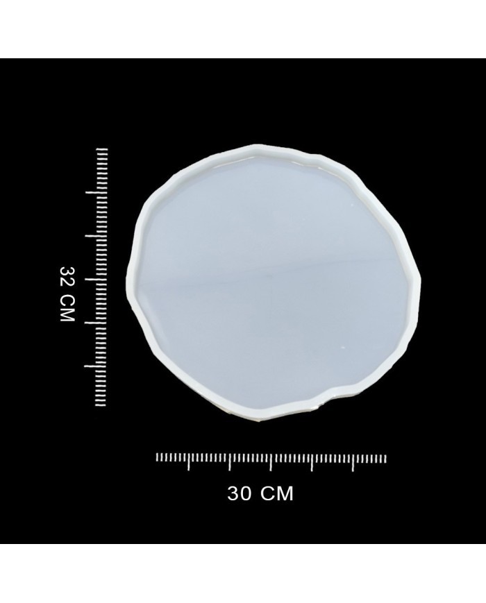 TIRTIKLI YUVARLAK TEPSİ REÇİNE EPOKSİ KALIP - T4