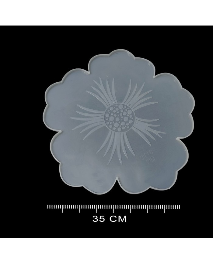 Epoksi ve Beton Silikon Kalıp - Desenli Büyük Çiçek -Kod:280