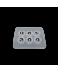 12 mm Yassı Boncuk Kalıbı  - Epoksi Silikon Kalıp -Kod:168