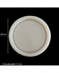5 Adet 30 cm - Terazzo Yuvarlak Tepsi Kalıbı