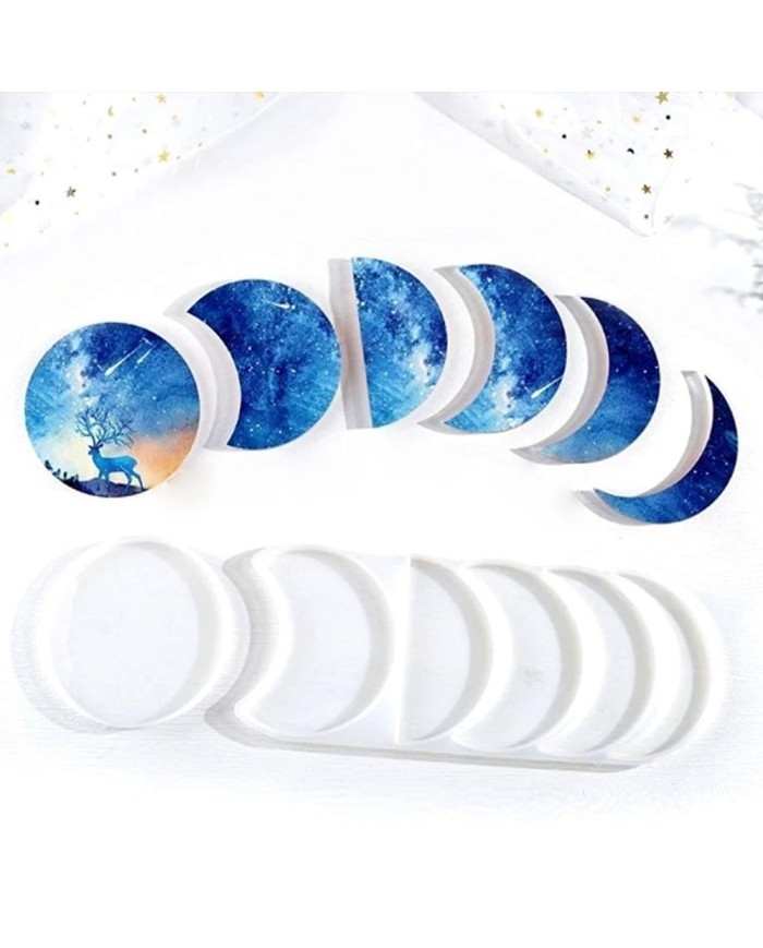 Ay Kalıp seti -Reçine Epoksi ve Beton Kalıbı -Kod:356