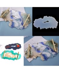 Tepsi Ortası Delik Kütük Modeli Epoksi Reçine ve Beton Silikon Kalıbı -Kod:341