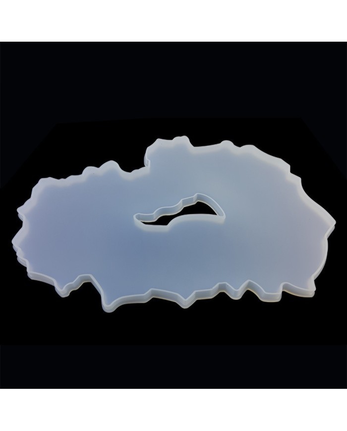 Tepsi Ortası Delik Kütük Modeli Epoksi Reçine ve Beton Silikon Kalıbı -Kod:341