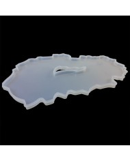 Tepsi Ortası Delik Kütük Modeli Epoksi Reçine ve Beton Silikon Kalıbı -Kod:341