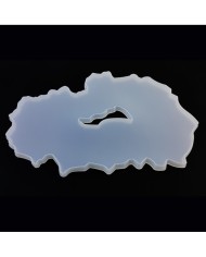 Tepsi Ortası Delik Kütük Modeli Epoksi Reçine ve Beton Silikon Kalıbı -Kod:341