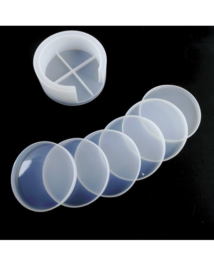 Bardak Altlığı Epoksi Kalıp Seti- Yuvarlak - Kod:321set