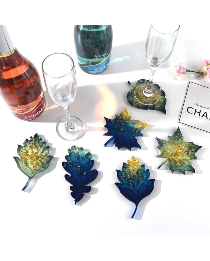 Reçine Epoksi Büyük Bardak Altı Yaprak Model-Kod:373