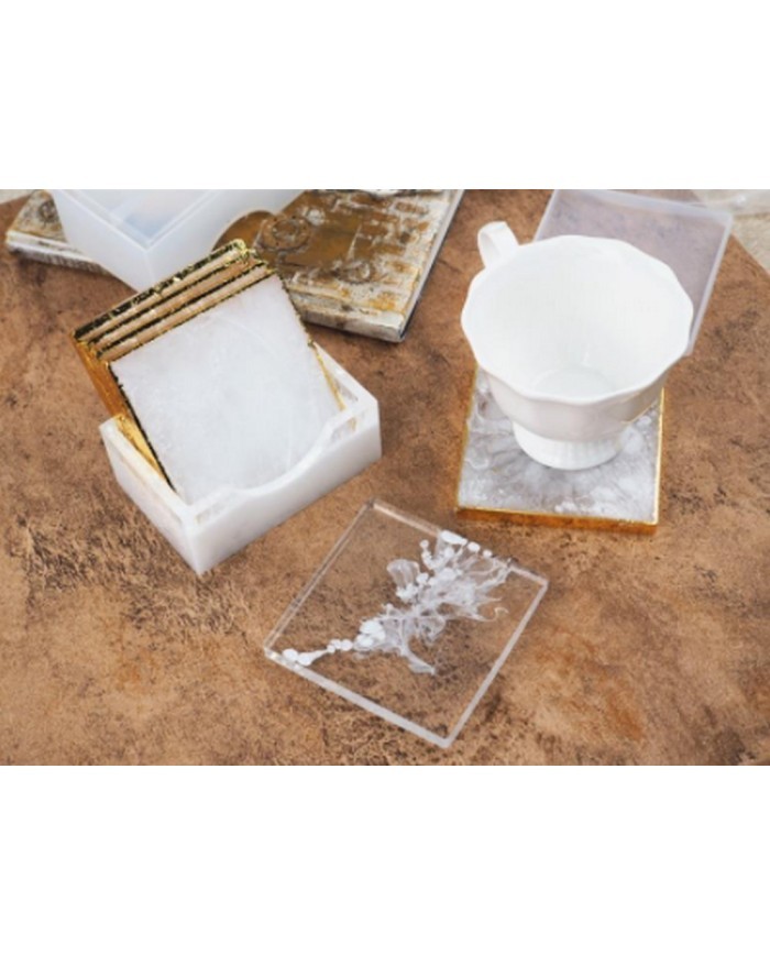 Bardak Altı Standı Kare - Epoksi ve Beton Silikon Kalıbı -Kod:374