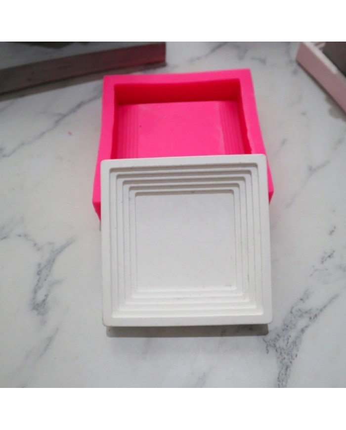 Saksı Altı Silikon Beton Kalıp - Kare