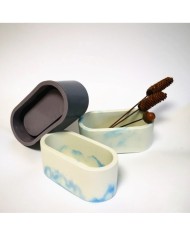 Oval Silikon Beton Saksı Kalıbı