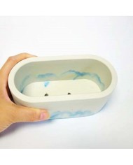 Oval Silikon Beton Saksı Kalıbı