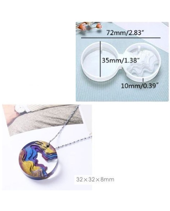 Kolye Reçine Epoksi Kalıbı - Yuvarlak -Kod:923