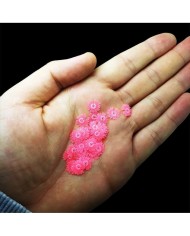 Epoksi Süsleme Pulu - Fosforlu Pembe Çiçek