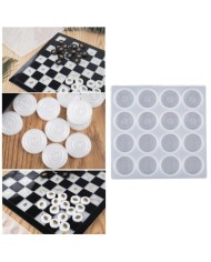 Tavla Dama Pulu Reçine Epoksi ve Beton Kalıbı -Kod:918