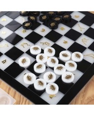 Tavla Dama Pulu Reçine Epoksi ve Beton Kalıbı -Kod:918