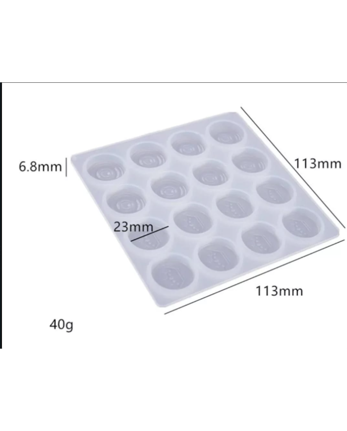 Tavla Dama Pulu Reçine Epoksi ve Beton Kalıbı -Kod:918