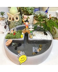 Beton Saksı ve Yuvarlak Dekoratif Kalıbı B215