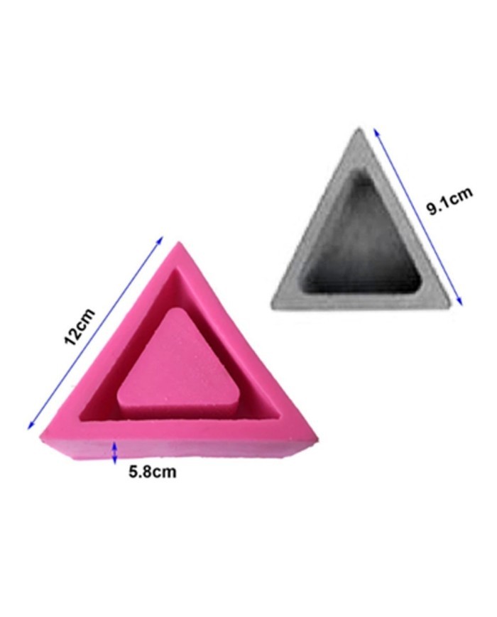 Beton Saksı ve Üçgen Dekoratif Kalıbı