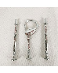 Kek Stant Aparatı Yaprak Model Gümüş Nikel