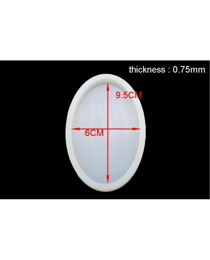 Oval Magnet -6x9 cm -Epoksi Reçine Silikon ve Beton Kalıbı-Kod:1014