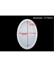Oval Magnet -6x9 cm -Epoksi Reçine Silikon ve Beton Kalıbı-Kod:1014
