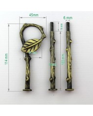 Kek Stant Aparatı Yaprak Modeli Antik Yeşil