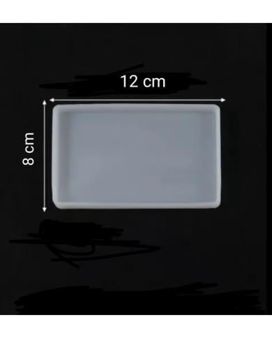 Dikdörtgen Bardak Altı Davetiye Magneti 12x8 cm Epoksi Reçine Silikon Kalıp-Kod:1013