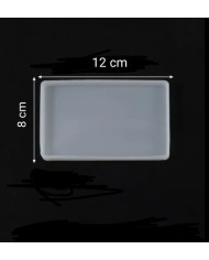 Dikdörtgen Bardak Altı Davetiye Magneti 12x8 cm Epoksi Reçine Silikon Kalıp-Kod:1013