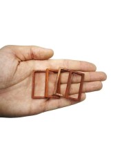 Ahşap Eskitme Kolye Ucu - Dikdörtgen Model