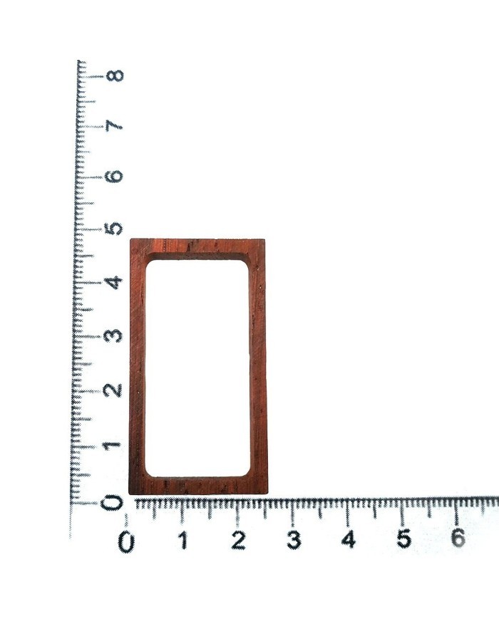 Ahşap Eskitme Kolye Ucu - Dikdörtgen Model